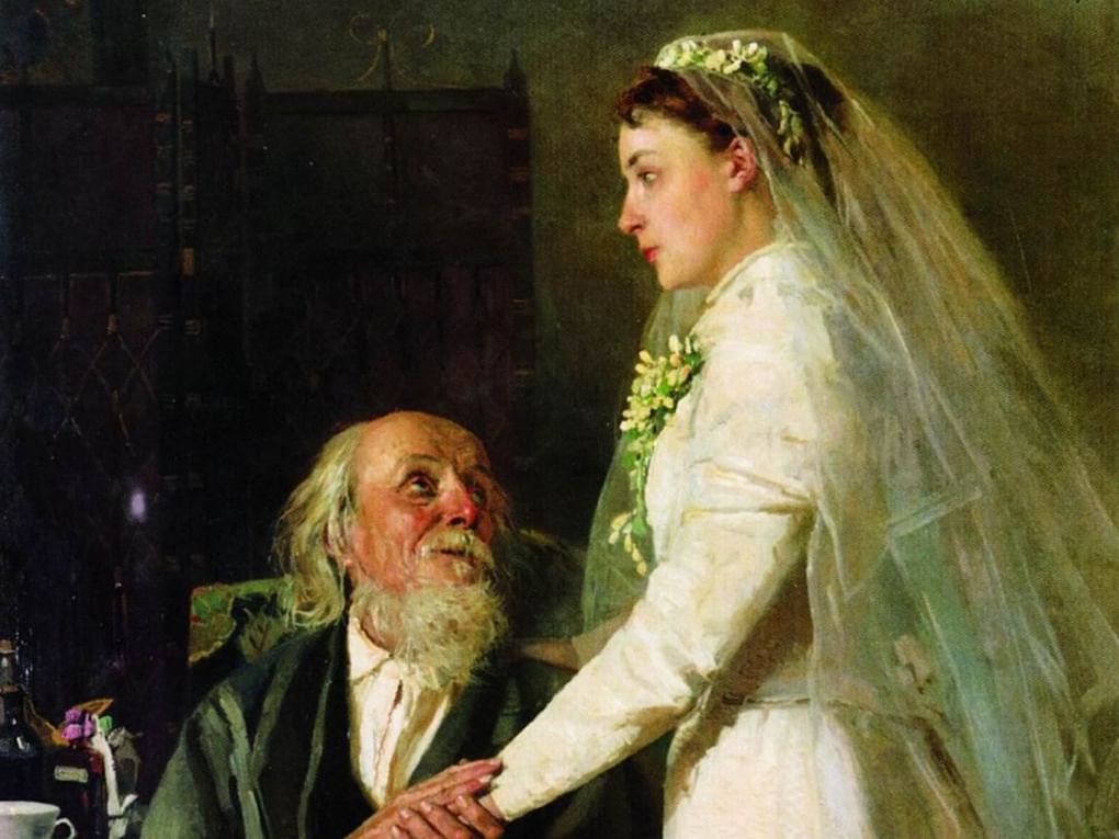 Владимир Маковский. К венцу (фрагмент). 1894. Самарский областной художественный музей, Самара