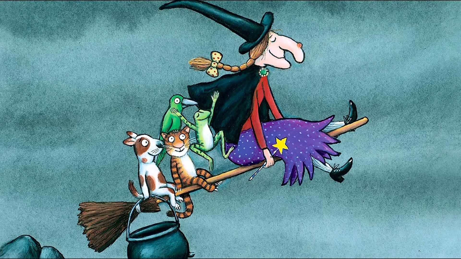 Ведьма картинки прикольные. Ведьма Room on the Broom. Метла ведьмы. Смешная ведьма на метле. Баба Яга на метле картинки.