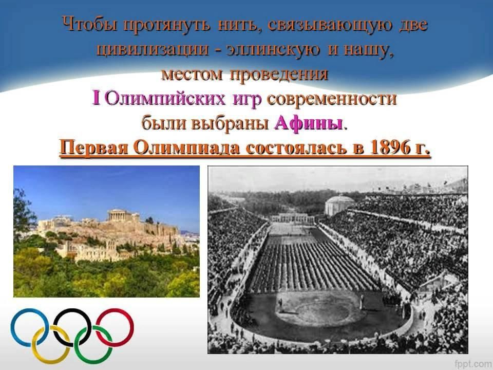 Игры проводились 1 раз в. Олимпийские игры в Афинах 1896. Первые Олимпийские игры в Греции 1896.