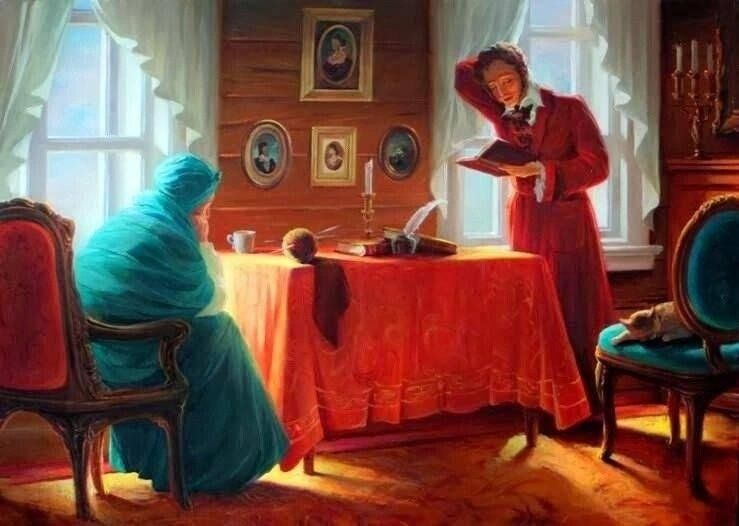 Няня пушкина фото рисунки