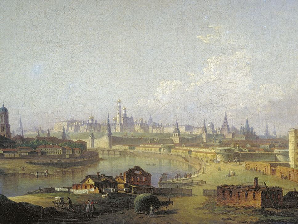 Вид на московский кремль картина