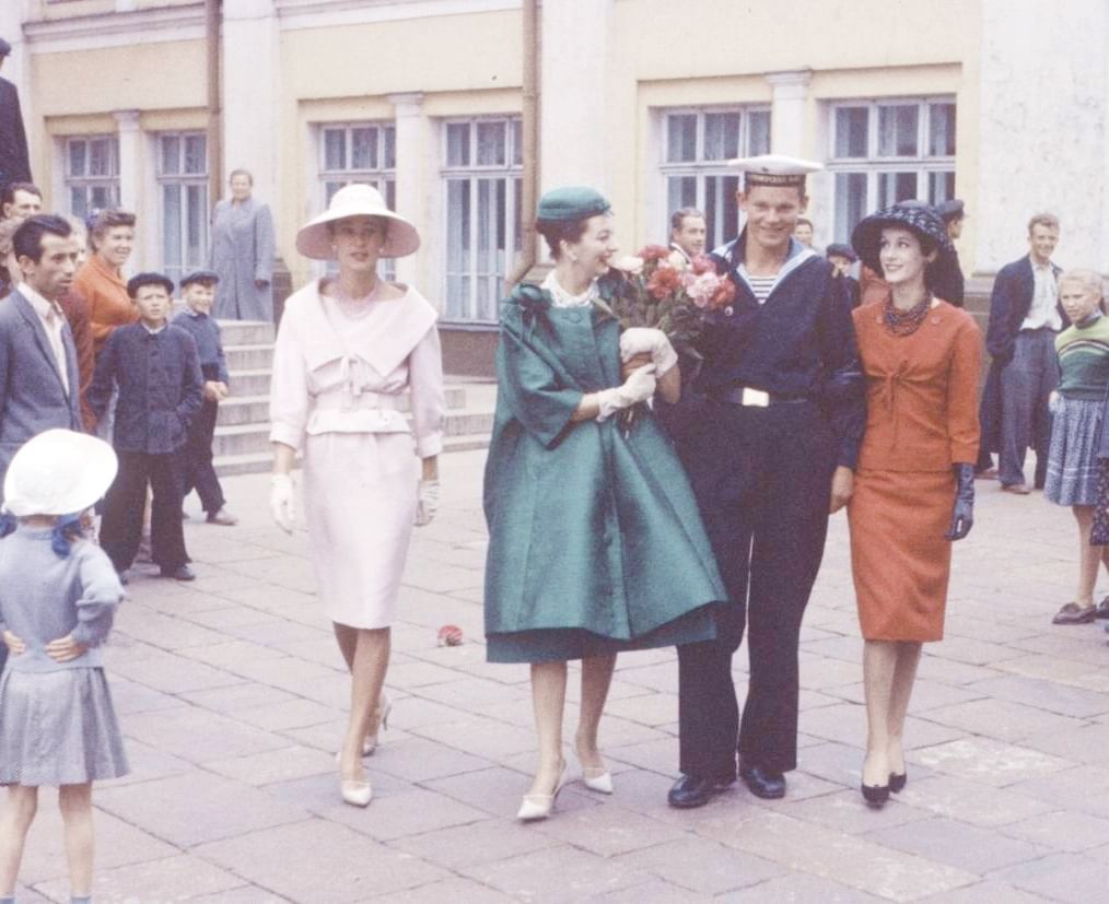 Французские манекенщицы в Москве 1959