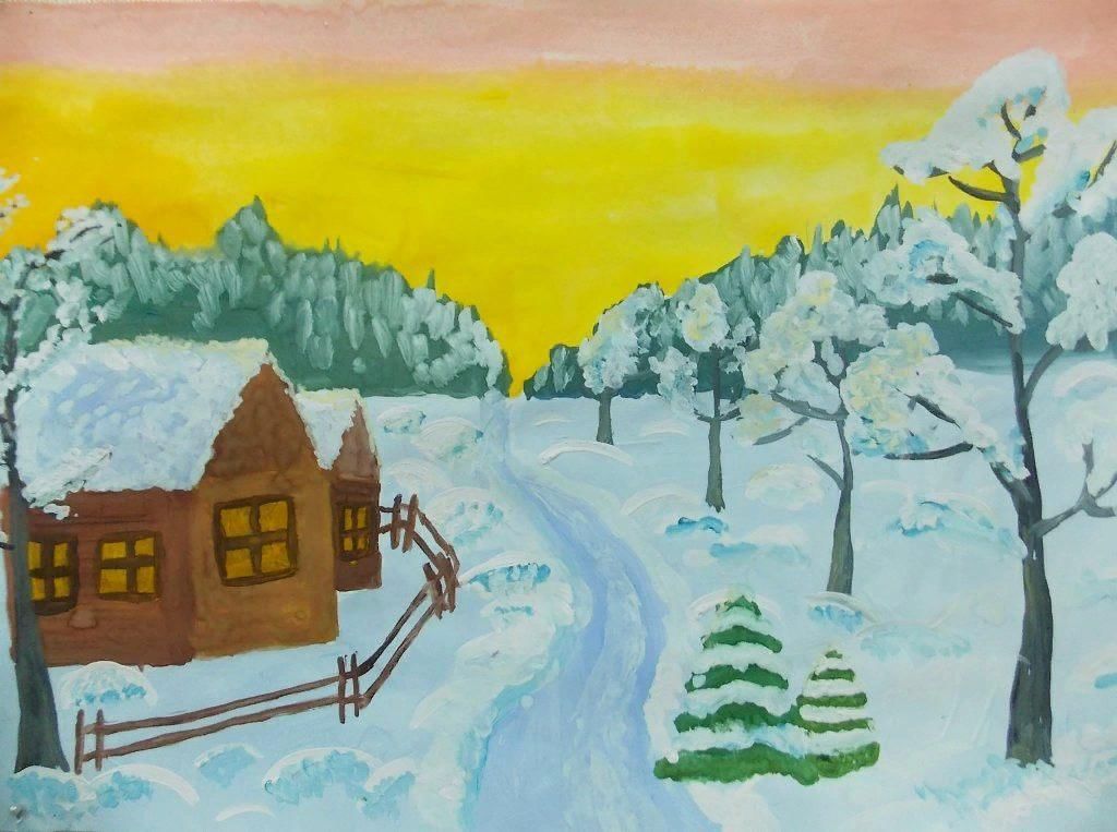 Зимний пейзаж класс. Зимний пейзаж в садик. Зимний пейзаж детские рисунки. Конкурс рисунков зимний пейзаж. Конкурс рисунков зима волшебница.