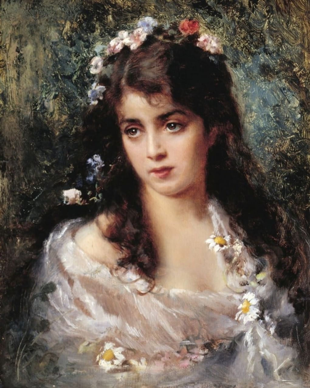 Константин Маковский. Девушка в костюме Флоры. 1881. Музей-усадьба В.И. Сурикова, Красноярск