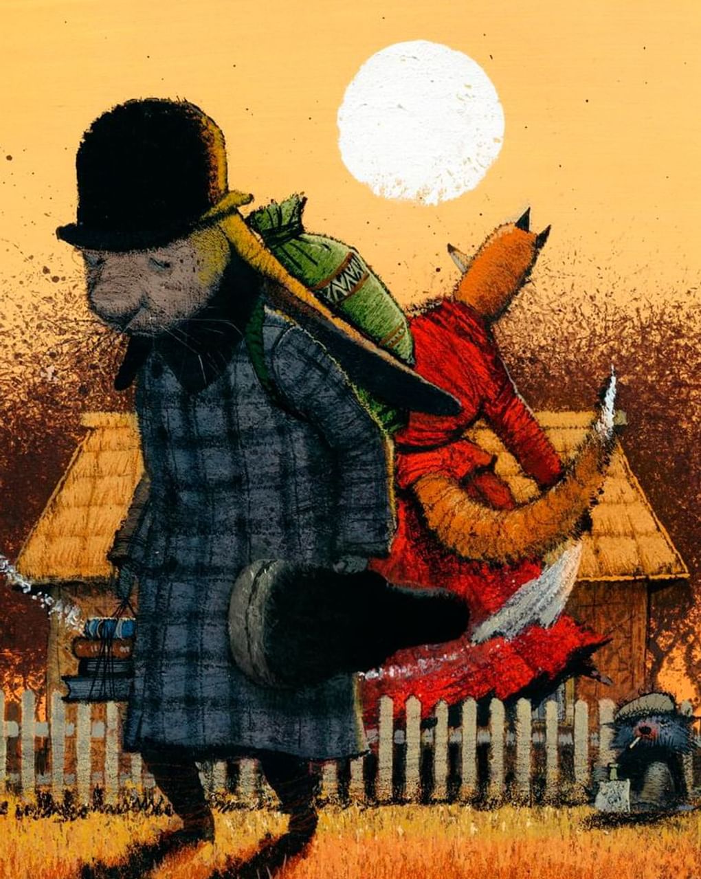 Игорь Олейников. Иллюстрация к графическому роману «Лиса и заяц» (фрагмент). Москва: издательство «Манн, Иванов и Фербер», 2017