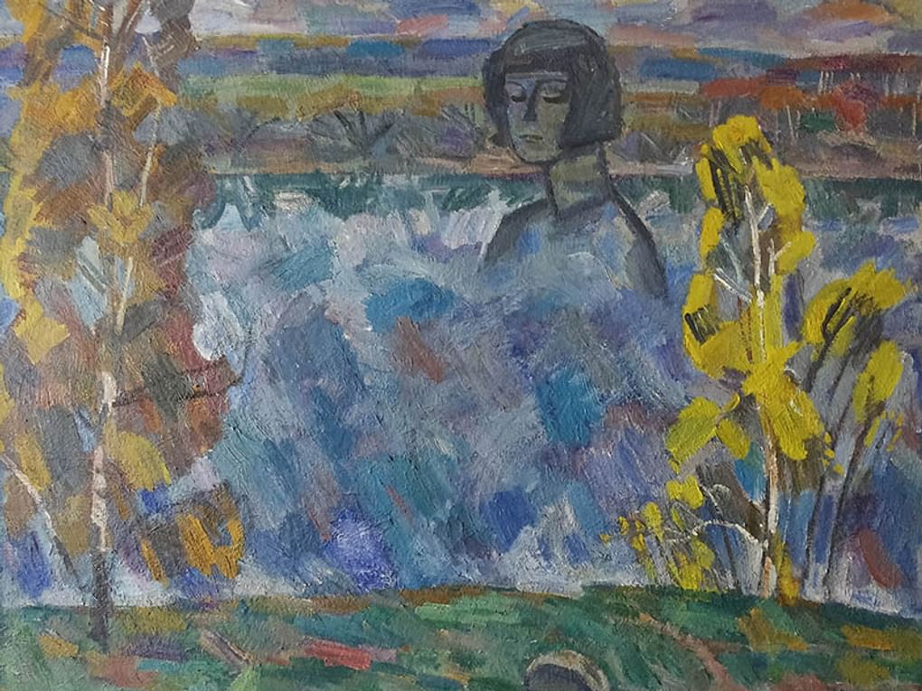 Эдуард Браговский. «Здесь хотела бы лежать Марина Цветаева» (фрагмент). 1990. Курская государственная картинная галерея им. А.А. Дейнеки, Курск