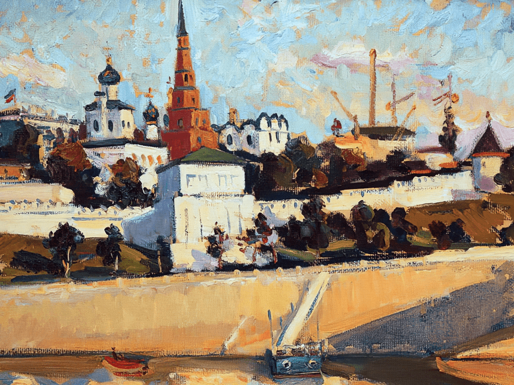 Рашид Гилазов. Казань (фрагмент). 1997. Национальный культурный центр «Казань», Казань