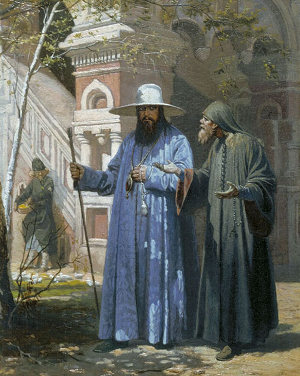 Вячеслав Шварц. Патриарх Никон в Новом Иерусалиме (фрагмент). 1867. Государственная Третьяковская галерея, Москва