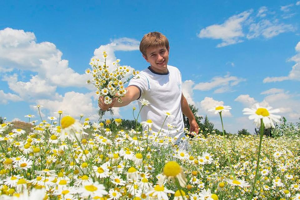 Чел цветы. Парень с ромашками. Мальчик с букетом ромашек. Мужчина с букетом ромашек.