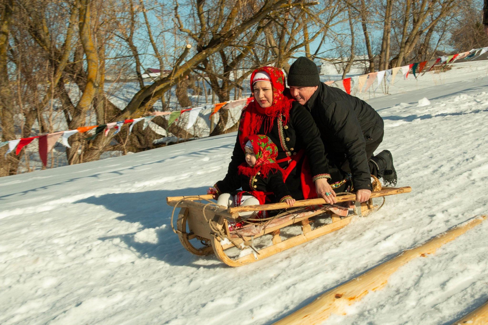 На саночках с горы