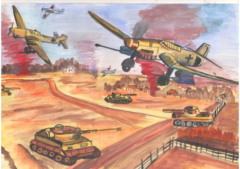 Рисунок боя к 9 мая