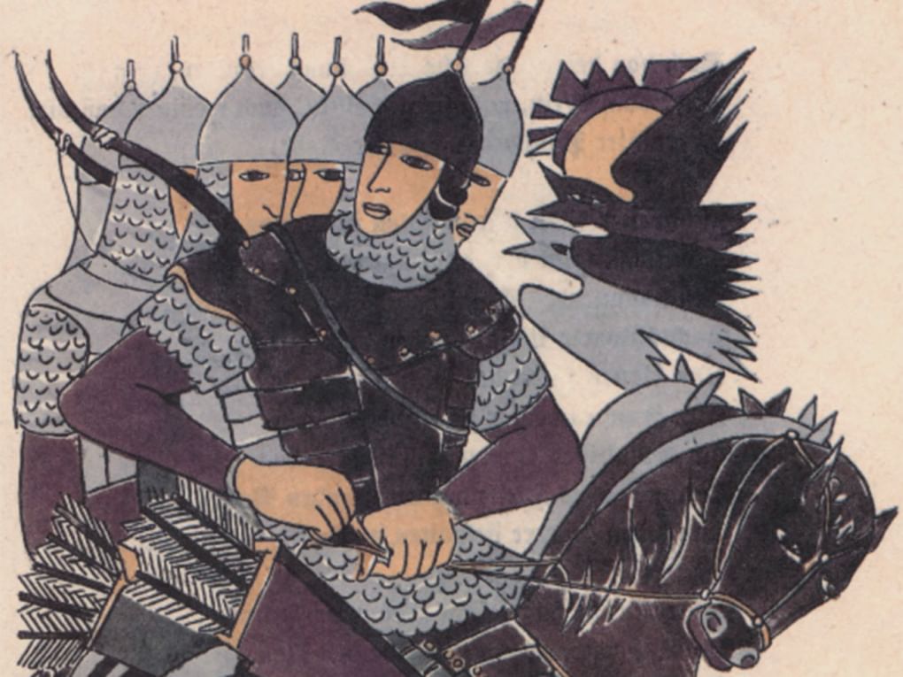 Наталия Гончарова. Иллюстрация к книге «Слово о полку Игореве» (фрагмент). 1923. Государственный музей изобразительных искусств имени А.С. Пушкина, Москва