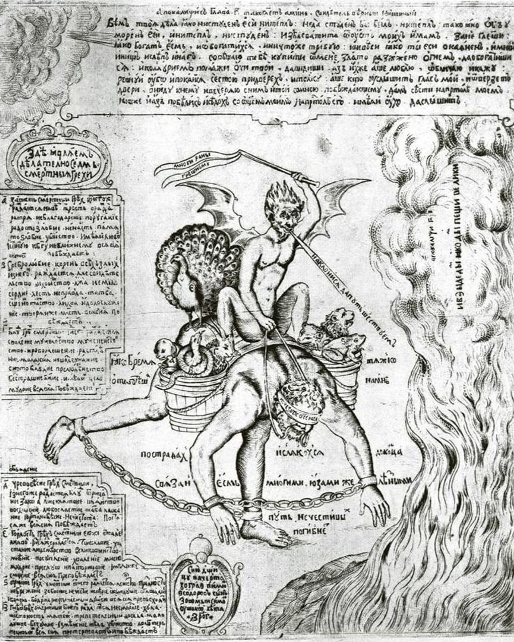 Симон Ушаков. Семь смертных грехов. 1665. Государственный музей изобразительных искусств имени А.С. Пушкина, Москва