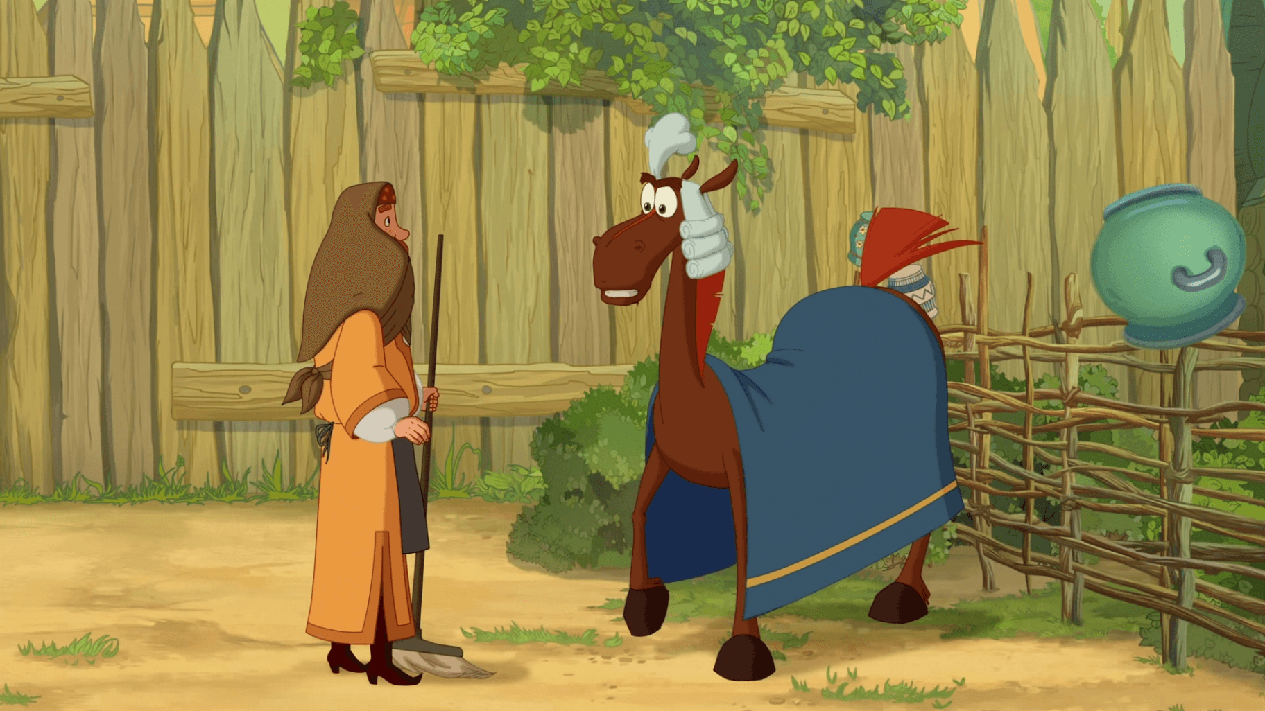 Мультфильм 3 богатыря ход конем