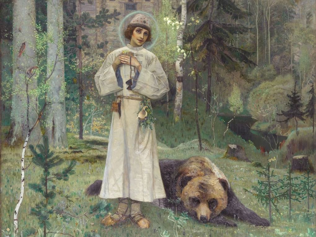 Михаил Нестеров. Юность преподобного Сергия (фрагмент). 1892–1897. Государственная Третьяковская галерея, Москва