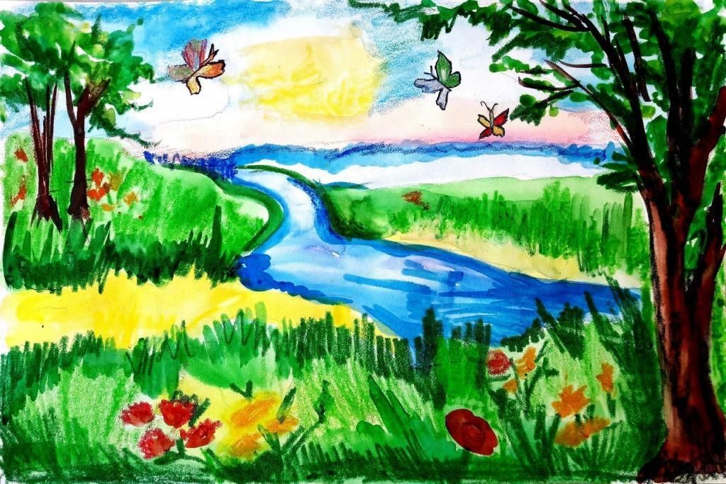 Рисунок ребенка природа