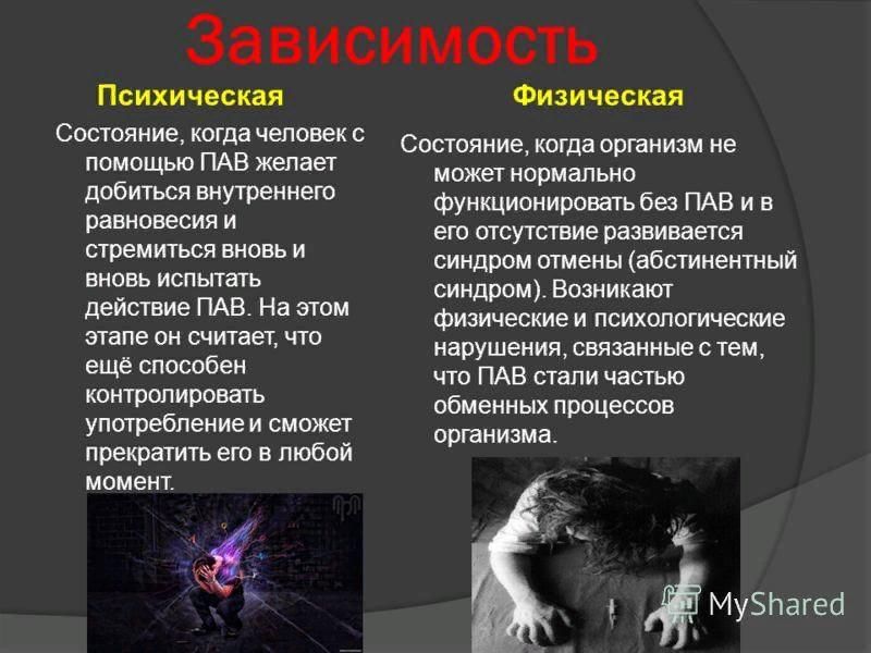 Пример зависимости человека