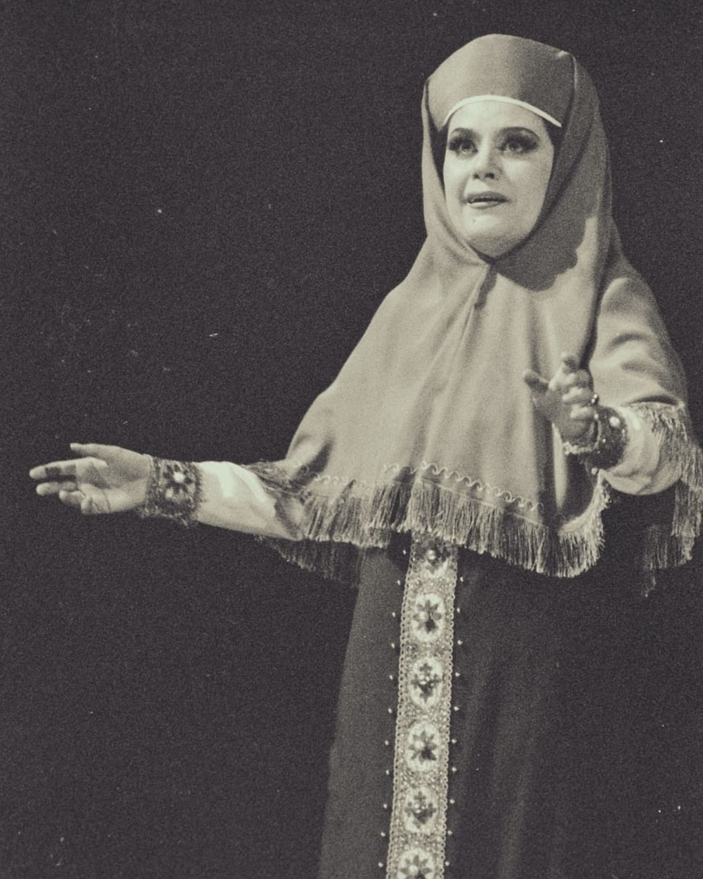 Елена Образцова в роли Марфы в опере «Хованщина». Не ранее 1968. Спектакль Большого театра, Москва. Русский национальный музей музыки, Москва