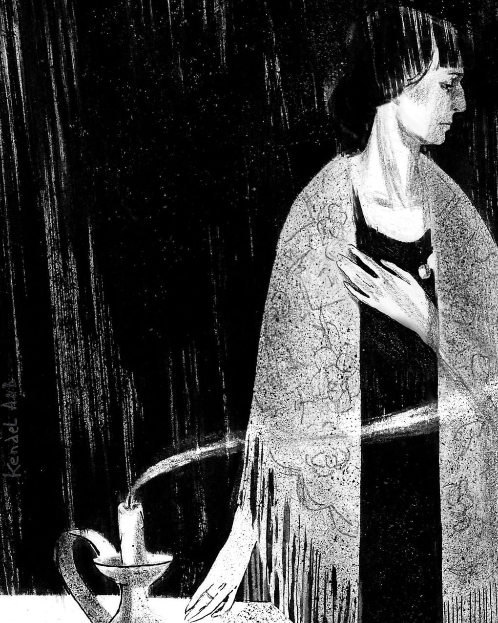 Анна и Варвара Кендель. Иллюстрация из книги «Анна Ахматова. Лирика. Поэмы». Санкт-Петербург: Издательство «Речь», 2019