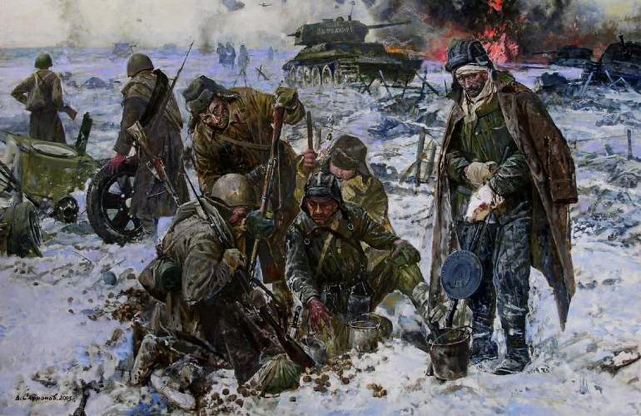 Произведения во время войны. Батальная живопись Великая Отечественная. Солдаты после боя вторая мировая.