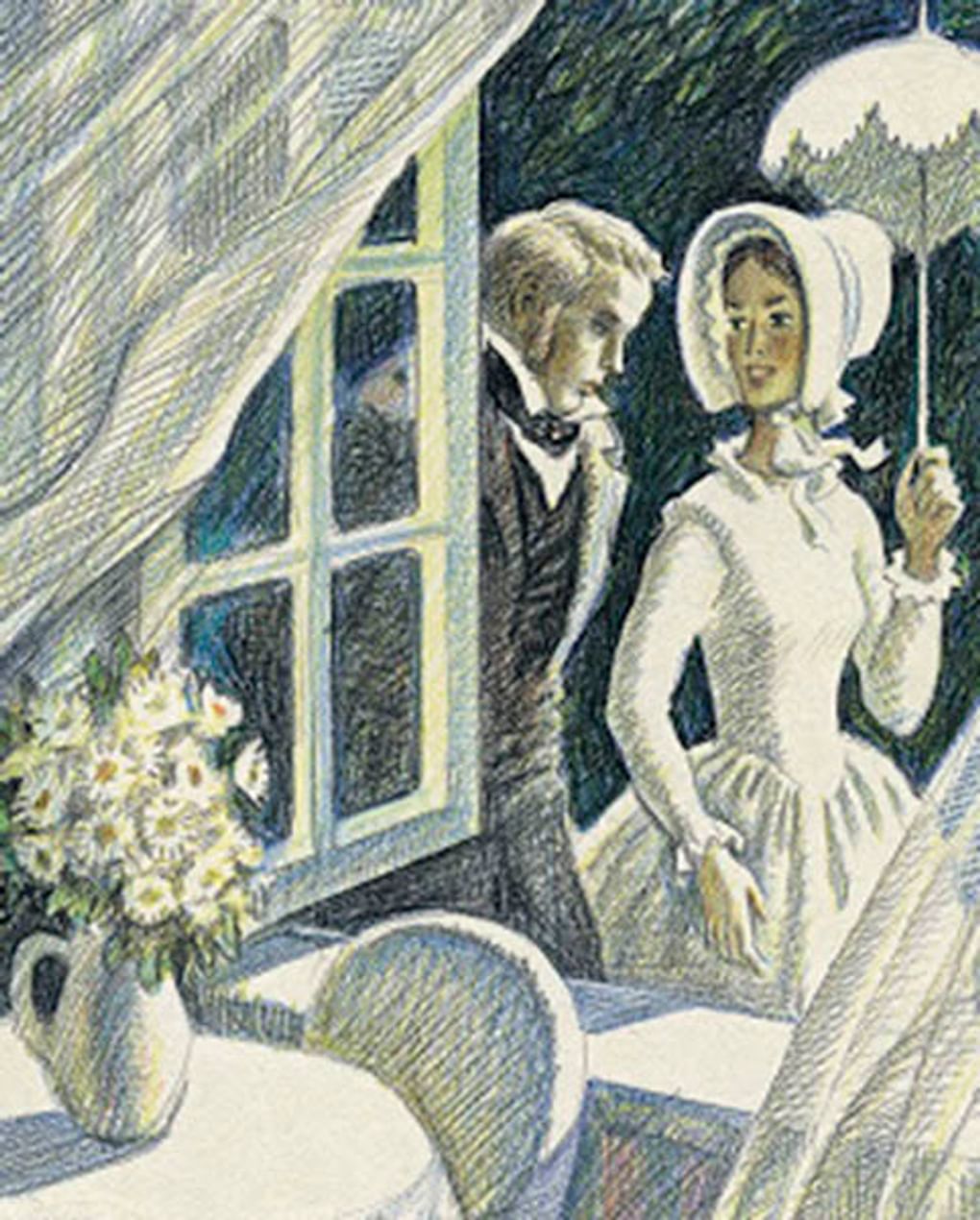 Юрий Гершкович. Иллюстрация к роману Ивана Гончарова «Обломов» (фрагмент). Изображение: издательство «Классика Речи», 2017 год