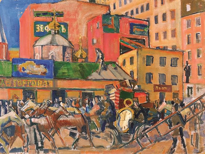 Николай Ульянов. Улица Москвы. 1910-е. Самарский областной художественный музей, Самара