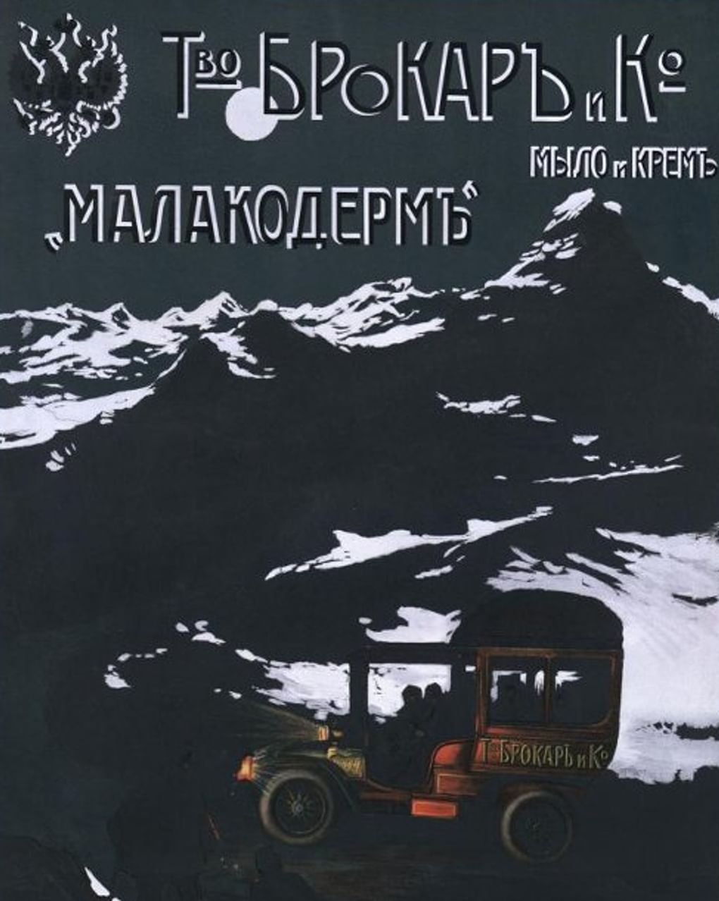 Плакат «Товарищество «Брокар и Ко» мыло и крем «Малакодерм». 1910-е. Государственный исторический музей, Москва