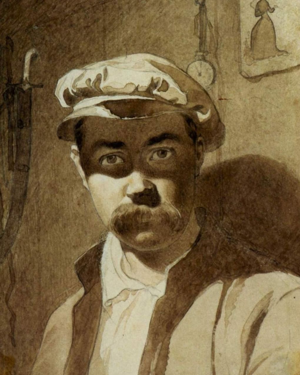 Тарас Шевченко. Автопортрет (фрагмент). 1848–1849. Национальный музей им. Андрея Шептицкого, Львов, Украина