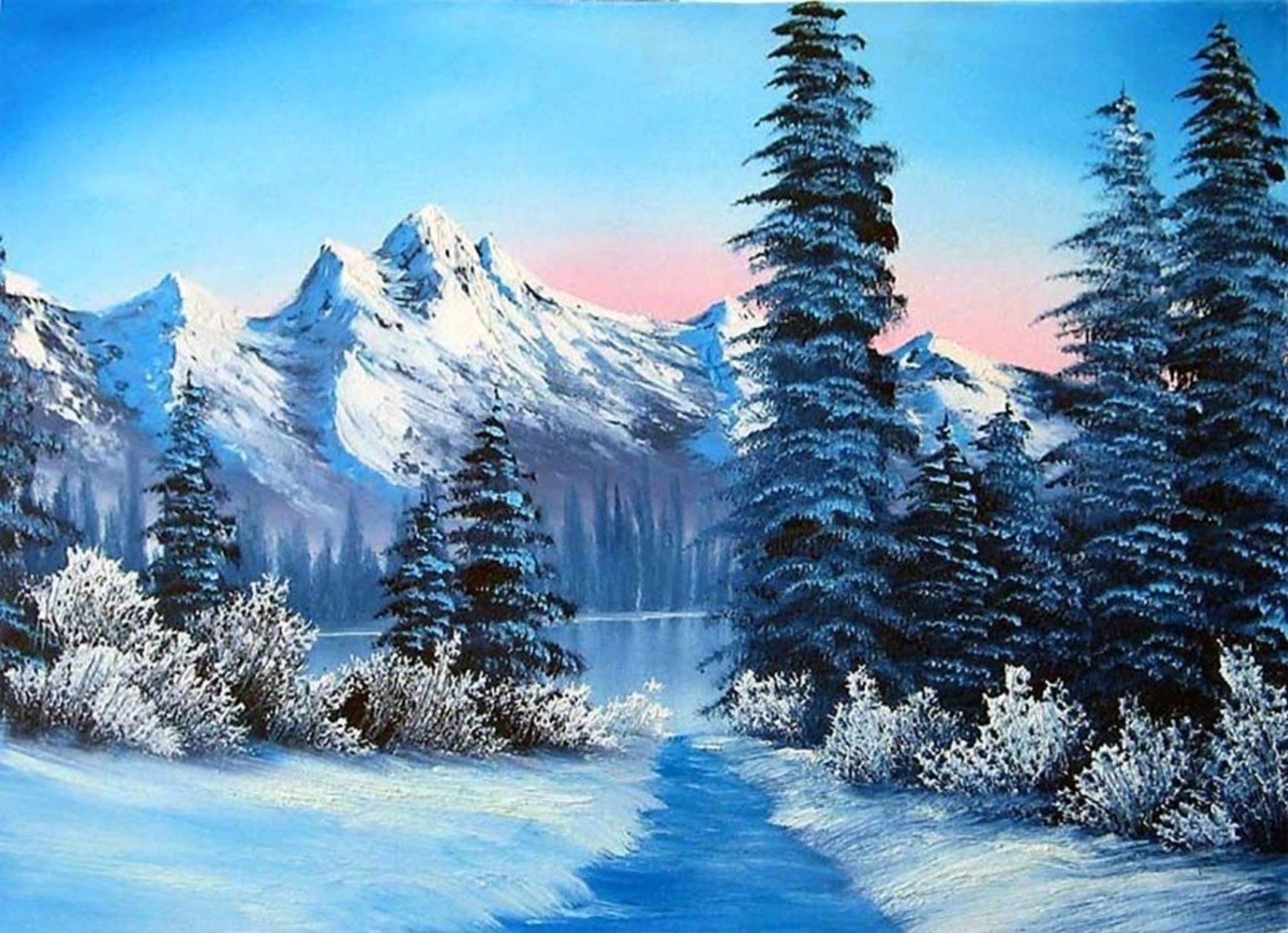 Картина снежные горы
