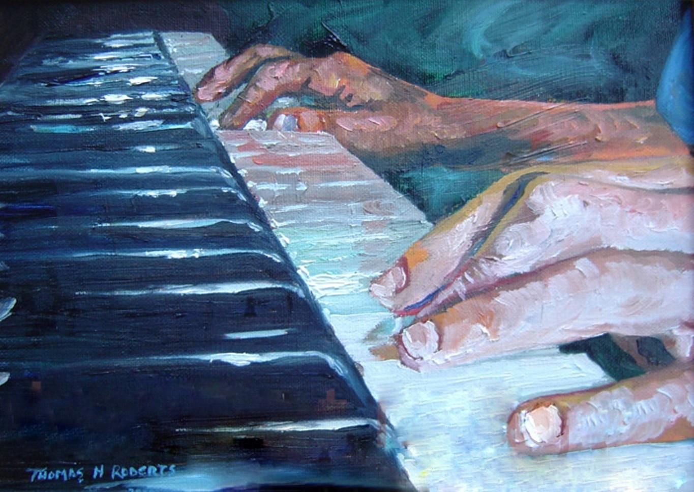 Пианист картина маслом