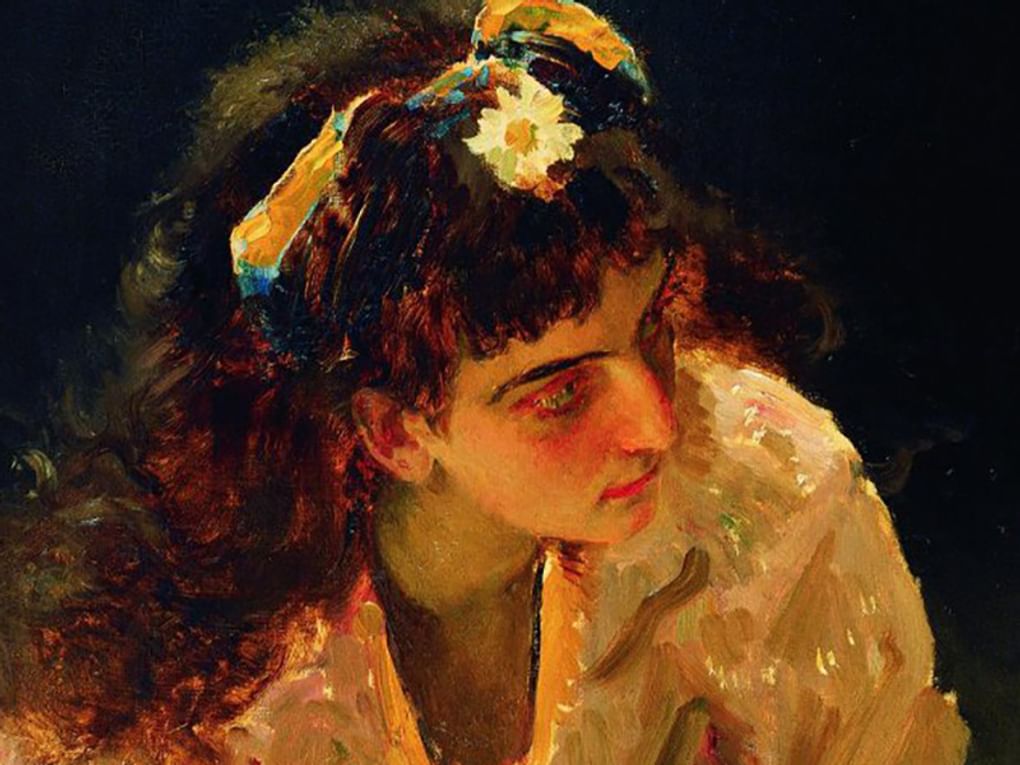 Илья Репин. Голова индийской красавицы (фрагмент). 1875. Государственный мемориальный историко-художественный и природный музей-заповедник В.Д. Поленова, село Страхово, Тульская область
