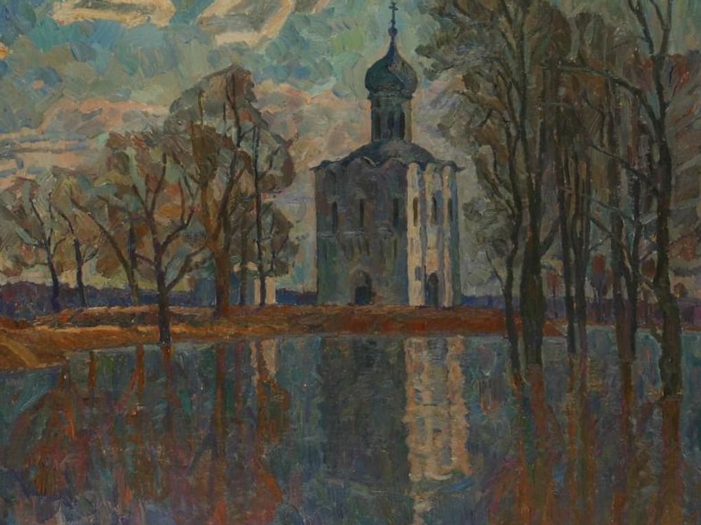 Альберт Папикян. Храм Покрова на Нерли. 1978. Калининградский областной музей изобразительных искусств, Калининград