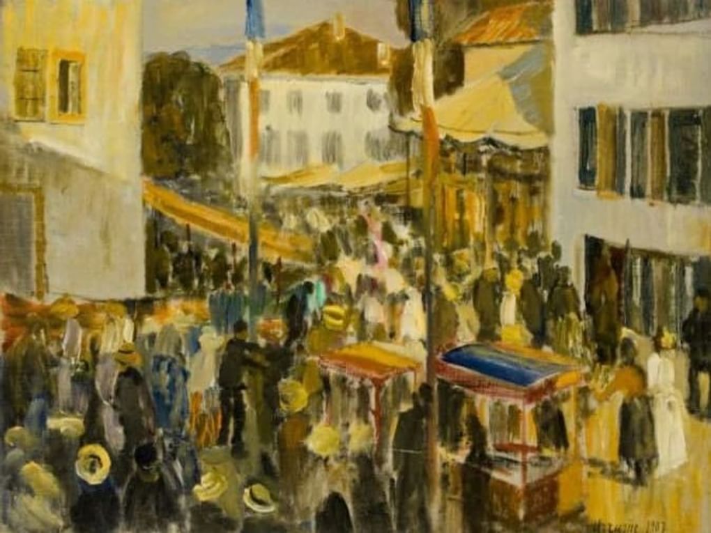 Кузьма Петров-Водкин. Франция. Деревенская ярмарка. 1907. Вятский художественный музей имени В.М. и А.М. Васнецовых, Киров