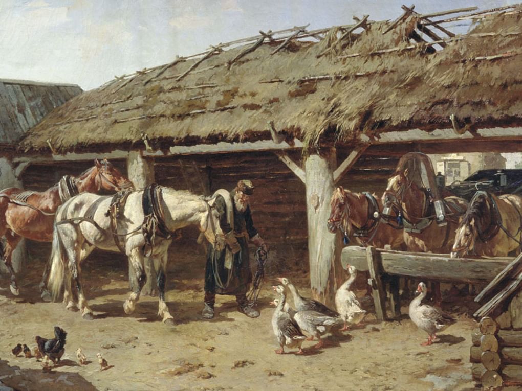 Рудольф Френц. На постоялом дворе (фрагмент). Около 1880. Краснодарский краевой художественный музей им. Ф.А. Коваленко, Краснодар