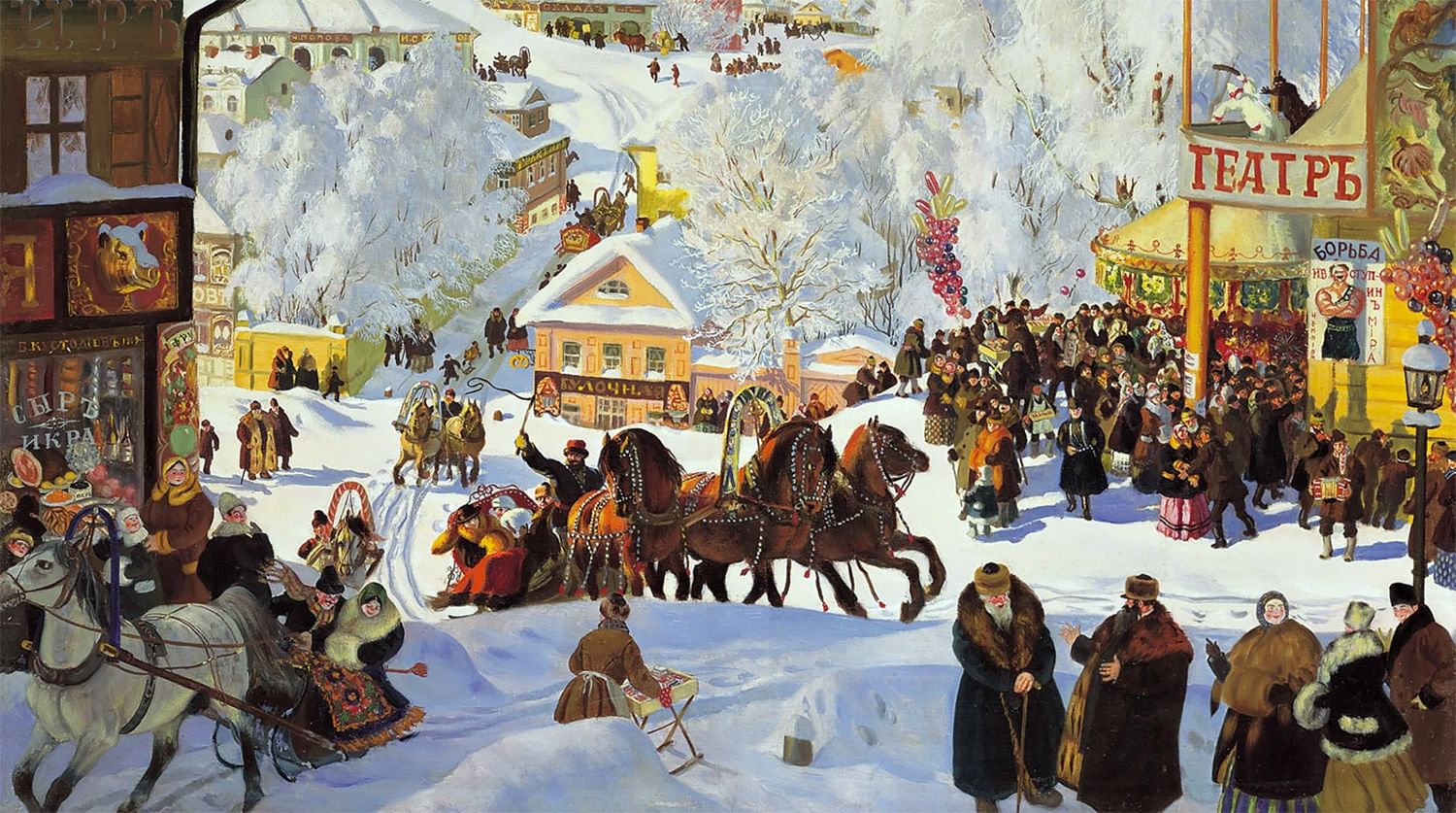 Рисунок зимняя ярмарка