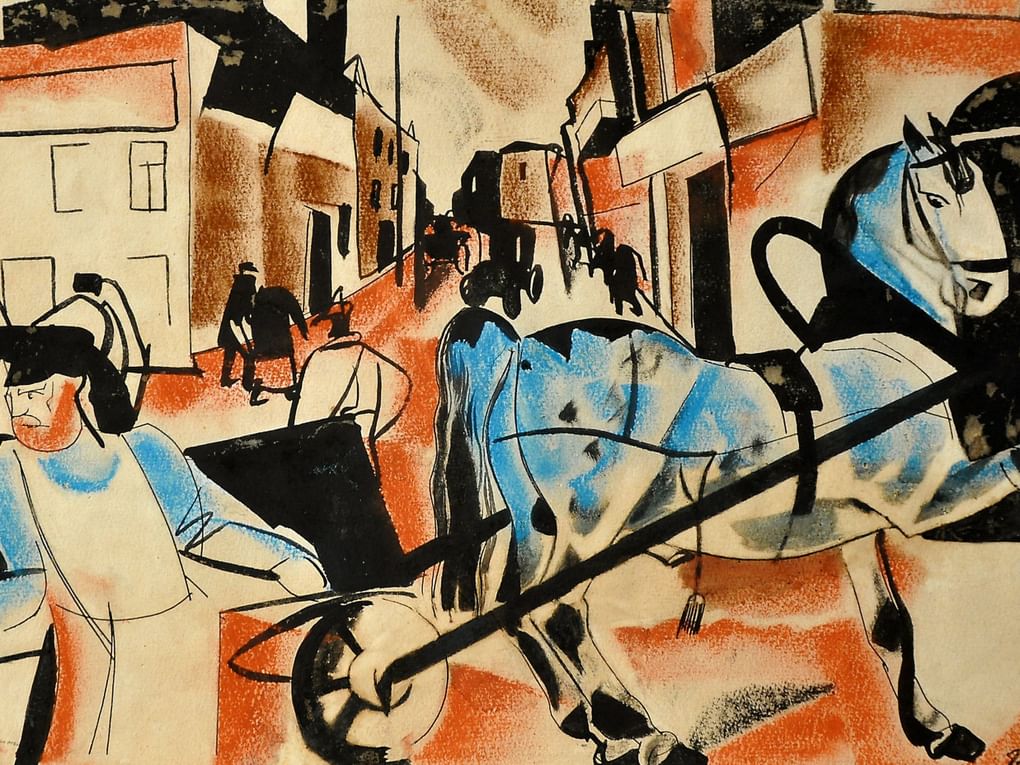 Рудольф Френц. Ломовой извозчик (фрагмент). 1920. Государственное музейное объединение «Художественная культура Русского Севера», Архангельск 