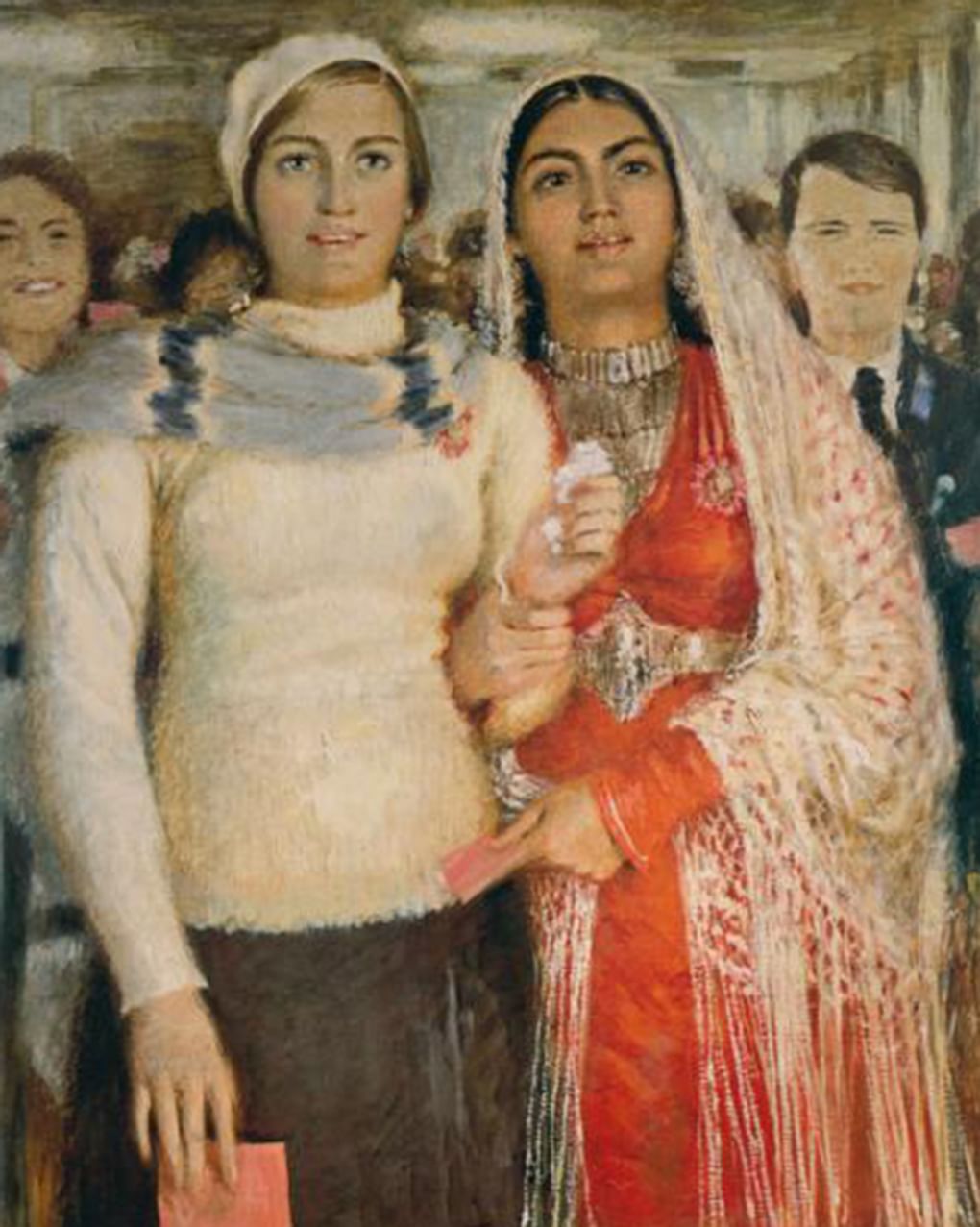 Александр Самохвалов. Делегатки (фрагмент). 1939. Государственный Русский музей, Санкт-Петербург