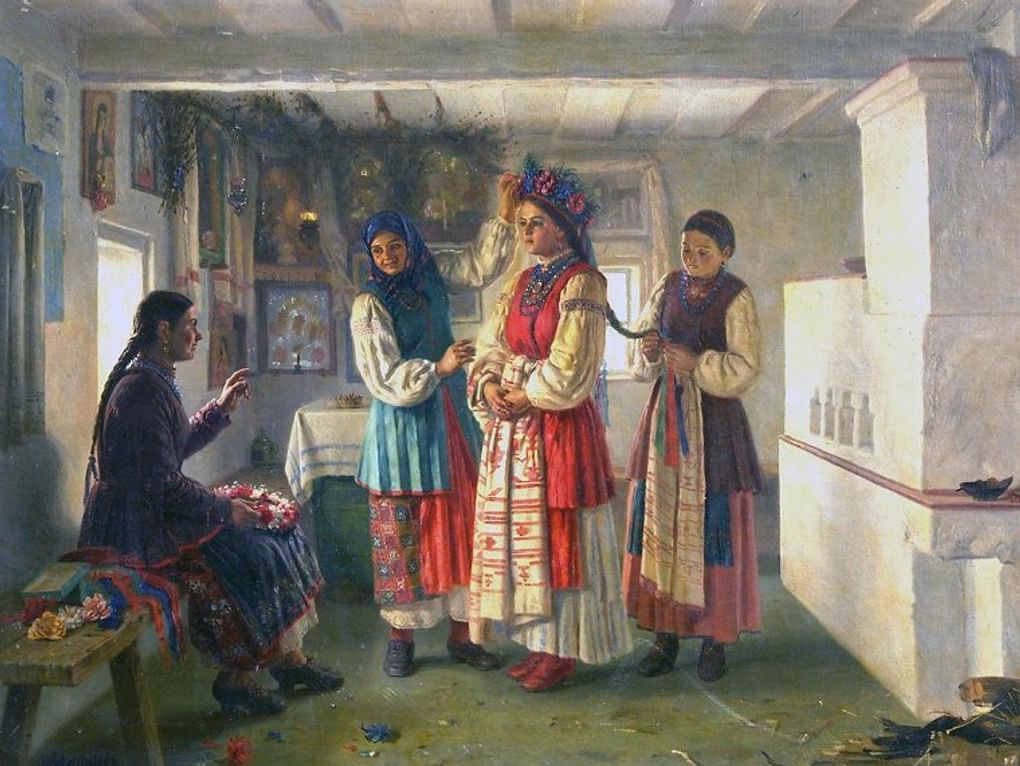 Михаил Васильев. Обряд невесты на Украине. Год неизвестен. Севастопольский художественный музей имени М.П. Крошицкого, Севастополь