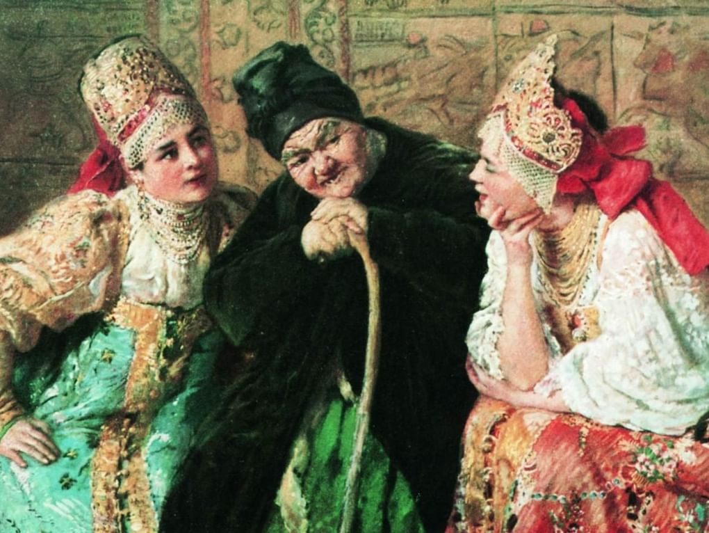 Константин Маковский. Сваха (фрагмент). 1900-е. Частное собрание