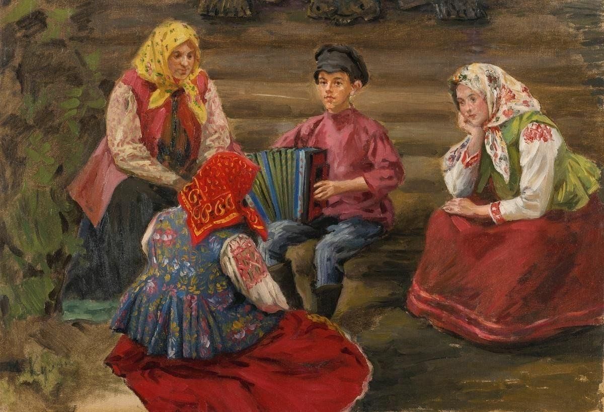 Посиделки в деревне картинки