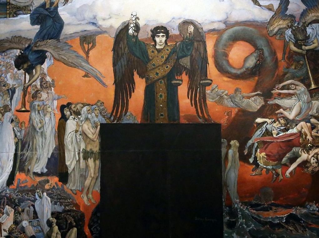 Виктор Васнецов. Страшный суд (фрагмент). Эскиз росписи Владимирского собора в Киеве. 1896. Государственная Третьяковская галерея, Москва