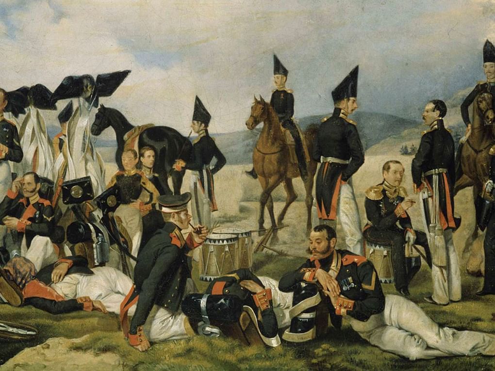 Павел Федотов. Отдых во время кампании (фрагмент). 1843. Национальный художественный музей Республики Беларусь, Минск, Республика Беларусь
