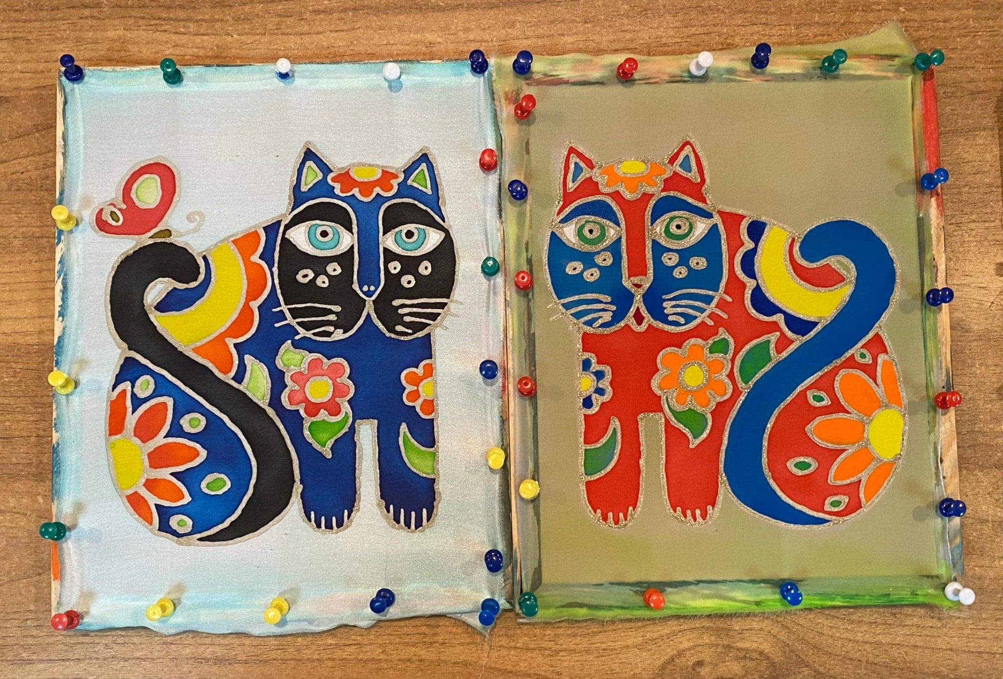 Этапы создания панно с изображением льва Бонифация