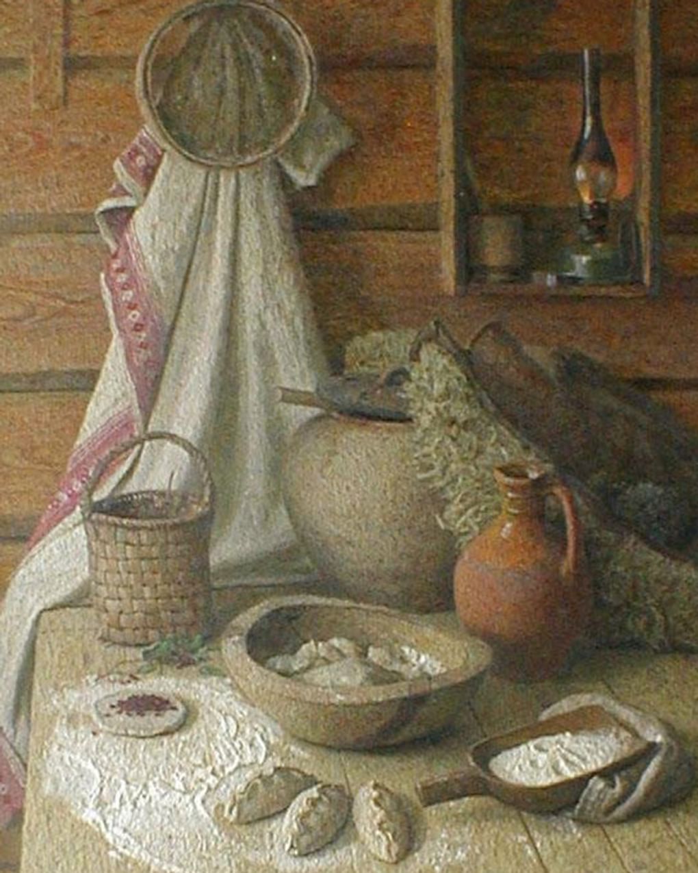 Александр Коняшин. Пироги с калиной (фрагмент). 1980. Музейный ресурсный центр, Ноябрьск, Ямало-Ненецкий автономный округ