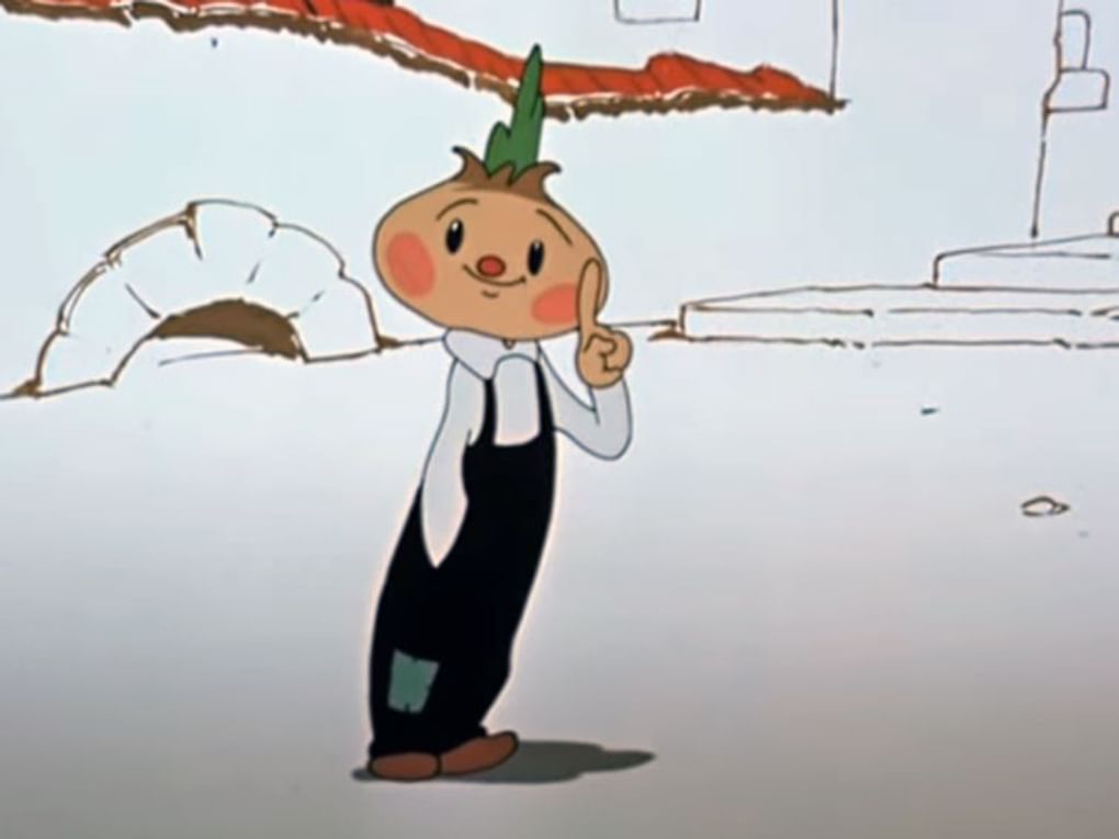 Кадр из мультипликационного фильма Бориса Дёжкина «Чиполлино» (1961)