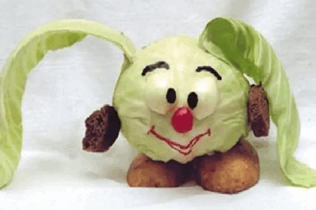 Кролик из капусты поделка фото