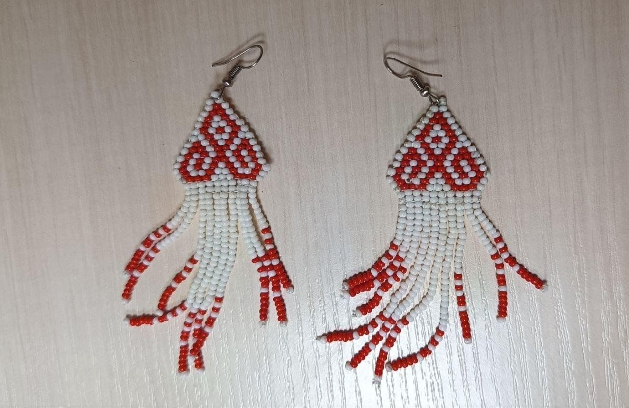 Серьги из бисера мастер класс