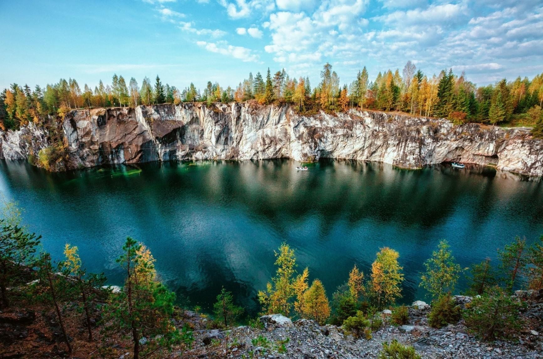 Карелия озеро Рускеала