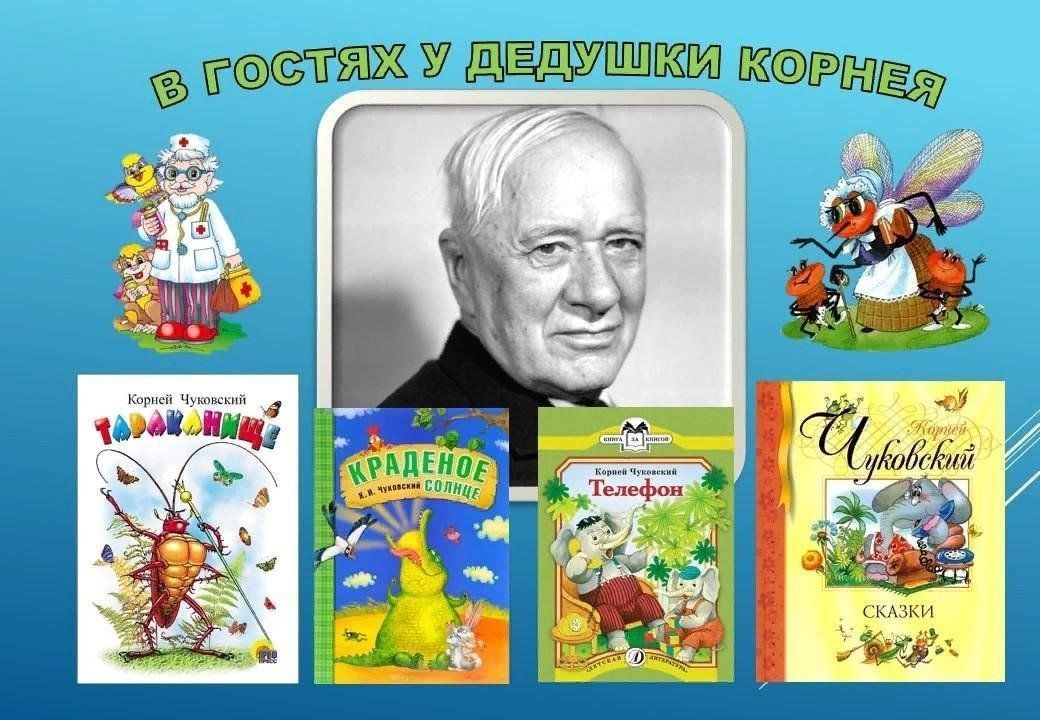 Читаем сказки чуковского. В гостях у дедушки Корнея. В гостях у дедушки Чуковского. В гостях у Деда Корнея. Выставка сказки дедушки Корнея для дошкольников.