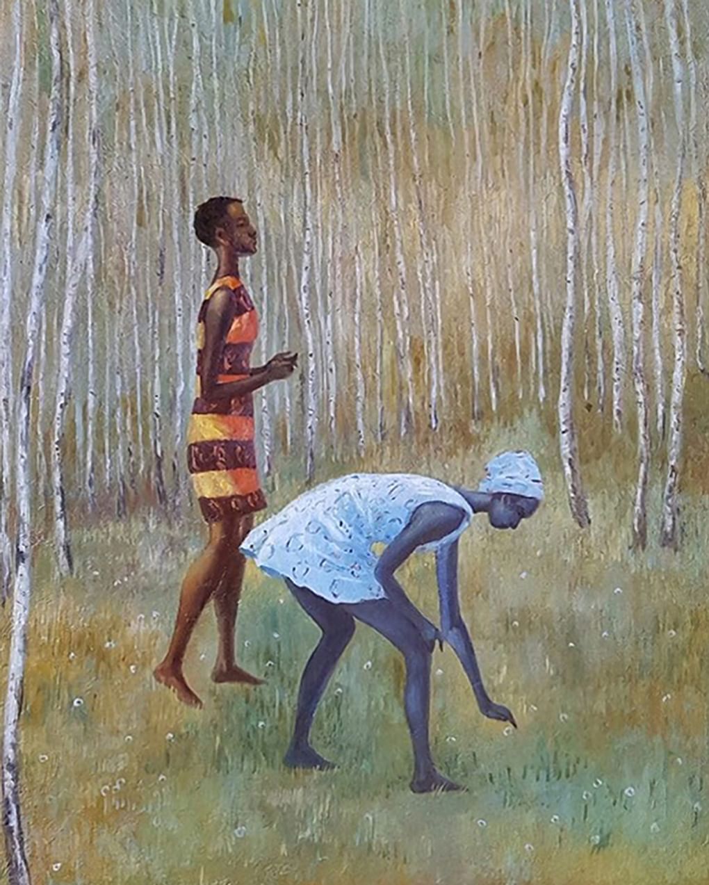 Юрий Пименов. Негритянки в подмосковной роще (фрагмент). Конец 1960-х. Частное собрание